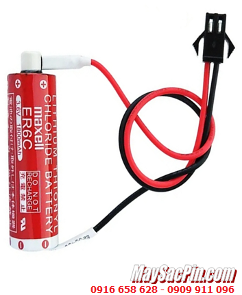 Maxell ER6C (Đầu sứ, Zắc OTC); Pin nuôi nguồn PLC Maxell ER6C 3.6v AA1800mAh Lithium Thionyl Chloride